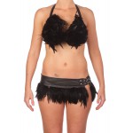 Rok riem met veren 